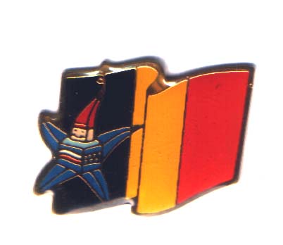 Albertville 1992 Mascots flag Belgium